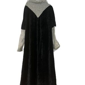 JP kids sz 7 girls black velour knit maxi dress winter cozy fancy holiday party